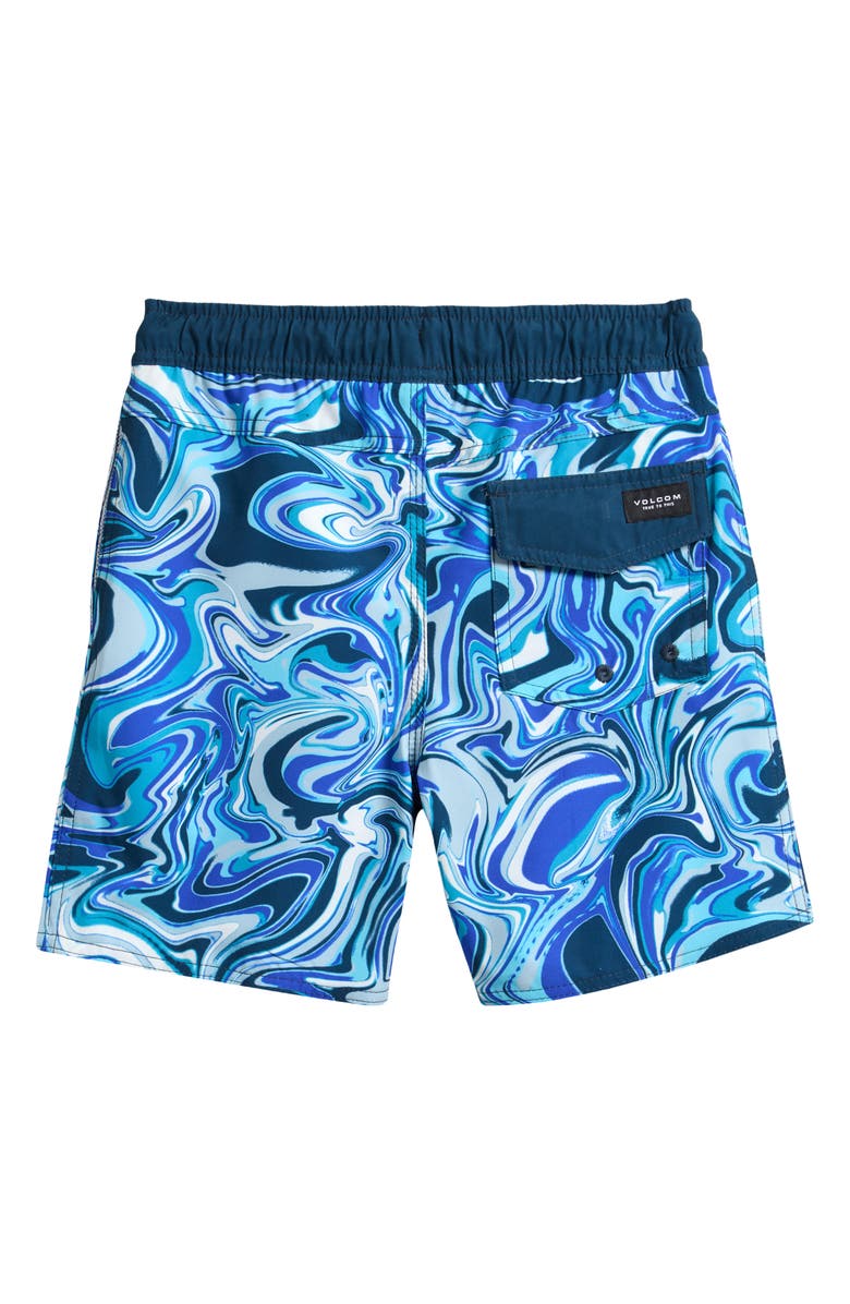 Volcom Kids' Lido Swim Trunks, Alternate, color, Navy