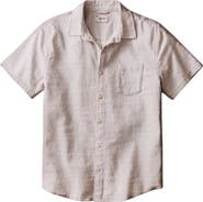 Marine Layer Stretch Selvage Short Sleeve Button-Up Shirt