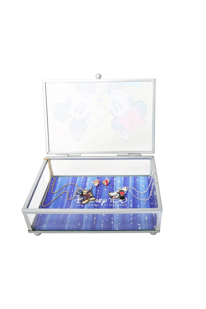 Cute Celebration Glass Jewelry Box, Alternate, color, Silver, clear