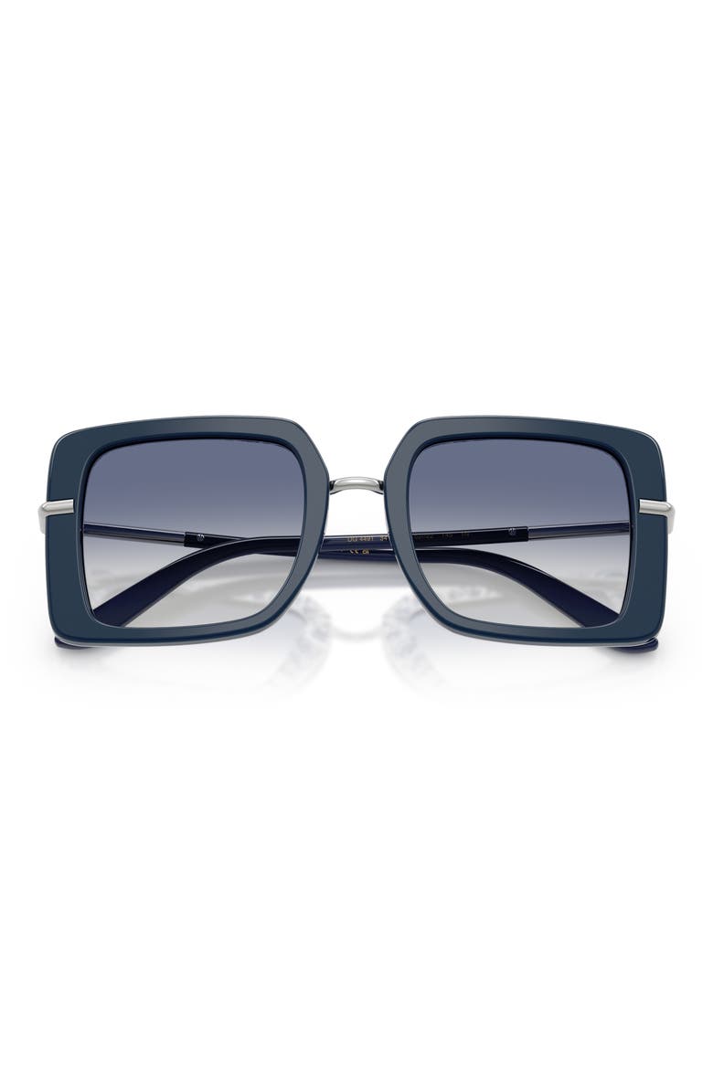 52mm Gradient Square Sunglasses, Alternate, color, BLUE CLEAR LIGHT BLUE
