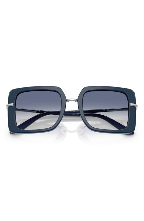Dolce & Gabbana Dolce&gabbana 52mm Gradient Square Sunglasses In Blue Clear Light Blue