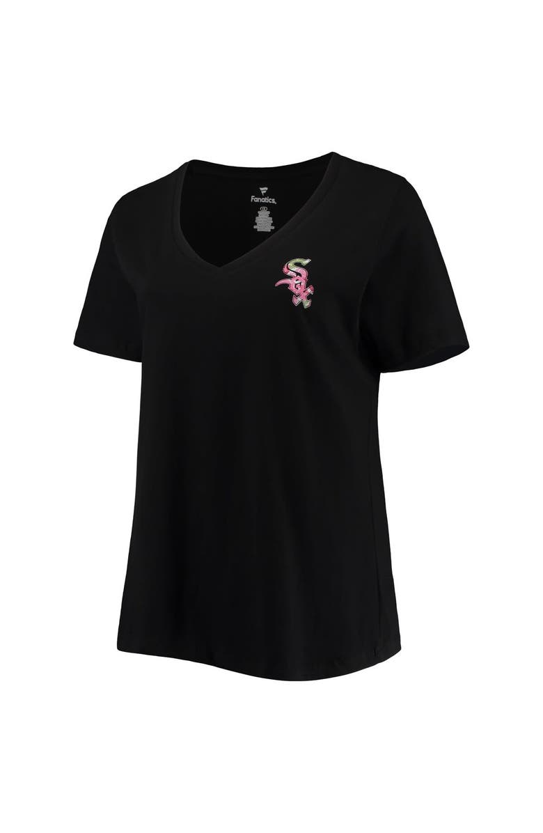 PROFILE Women's Black Chicago White Sox Plus Size #1 Mom 2-Hit V-Neck T-Shirt, Alternate, color, Black