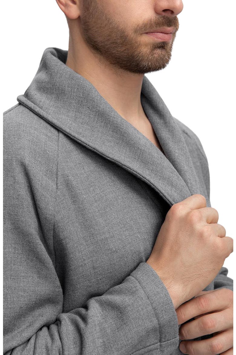 Aristo Men's Bathrobe, Alternate, color, Grey
