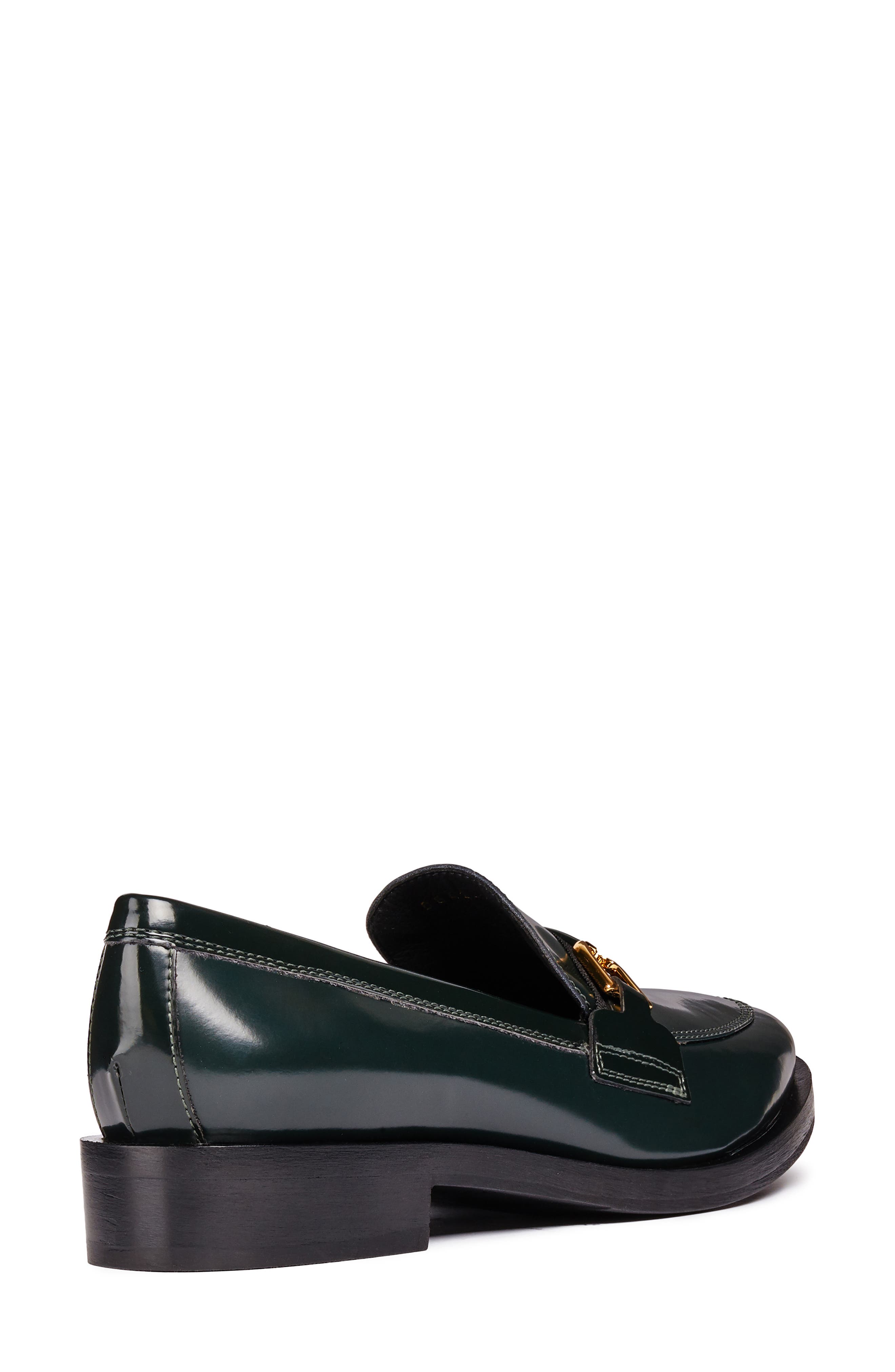 Brogue Loafer, Alternate, color, DARK FOREST/ BLACK LEATHER