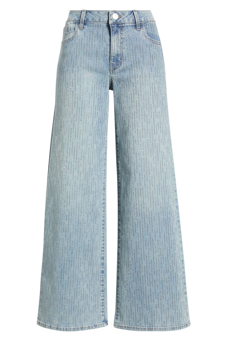 Rhinestone Embellished Wide Leg Jeans, Alternate, color, LAS VEGAS