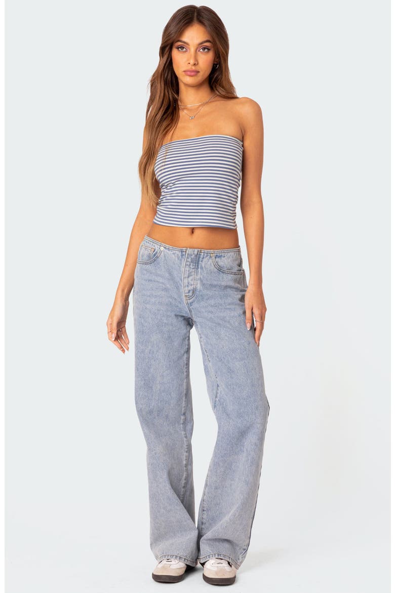 Lilah Stripe Tube Top, Alternate, color, BLUE-AND-WHITE