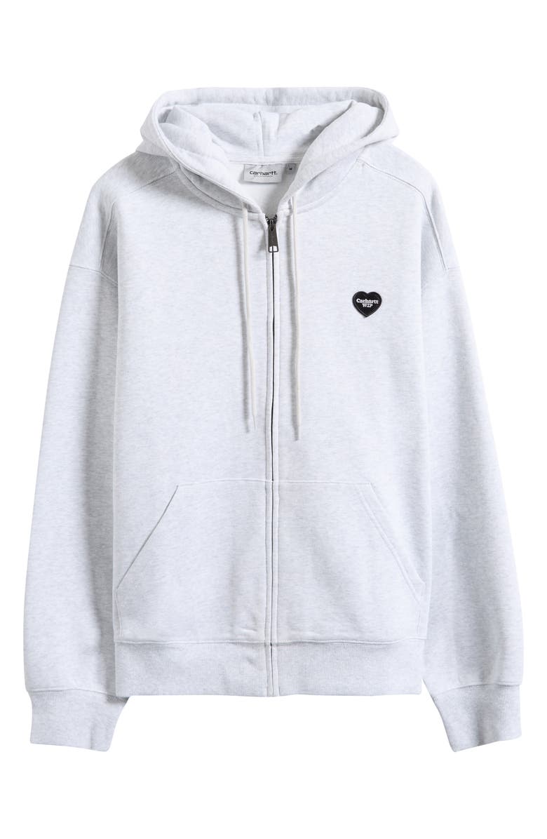Carhartt Work In Progress Heart II Hartt Zip-Up Graphic Hoodie, Alternate, color, Ash Heather