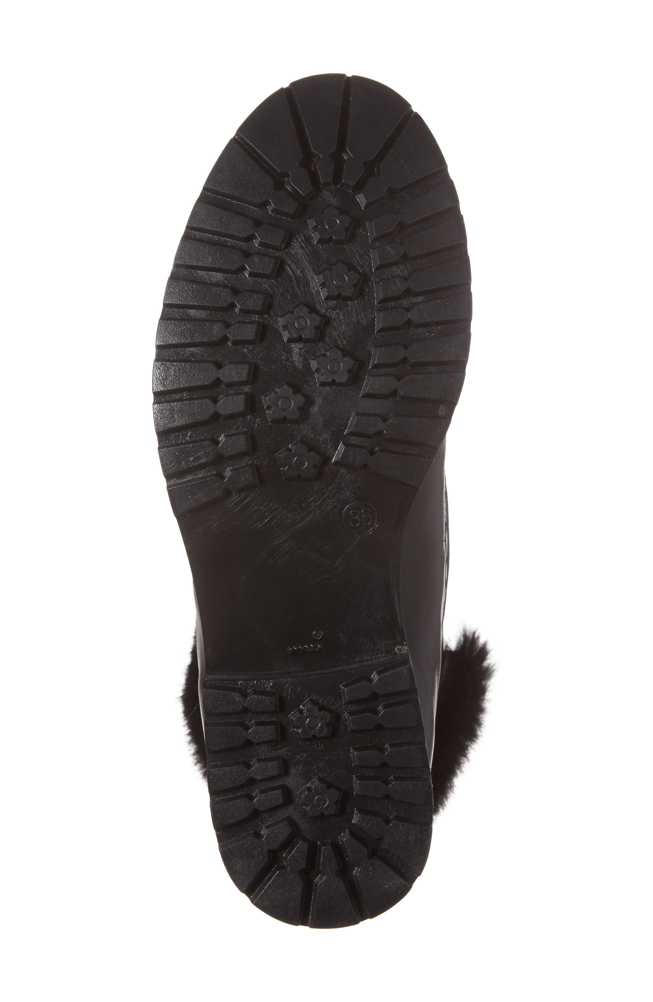 Charles David Rugby Genuine Rabbit Fur Lace-Up Boot, Alternate, color, 