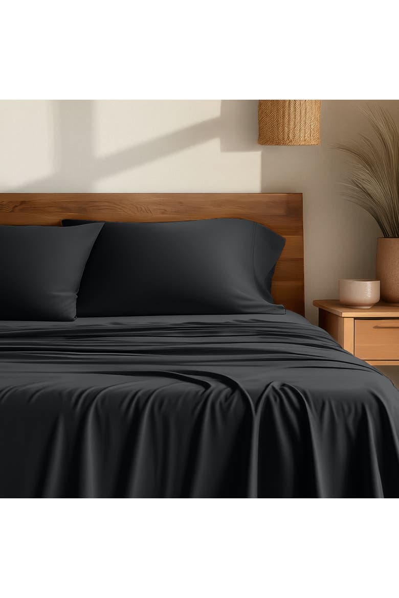 Cooling Rayon Sheet Set - Full XL, Alternate, color, Black