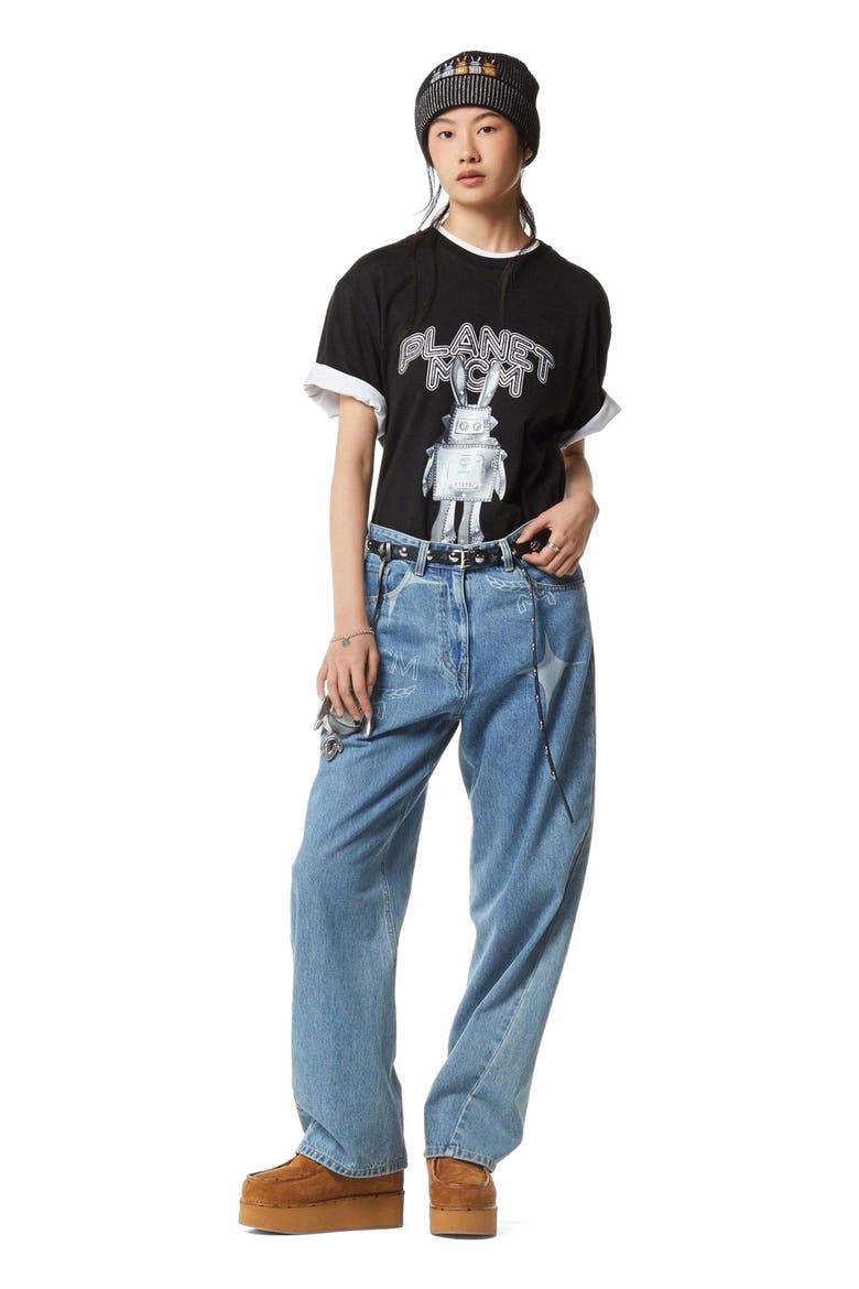 Planet MCM Rabot T-Shirt in Organic Cotton, Alternate, color, Black
