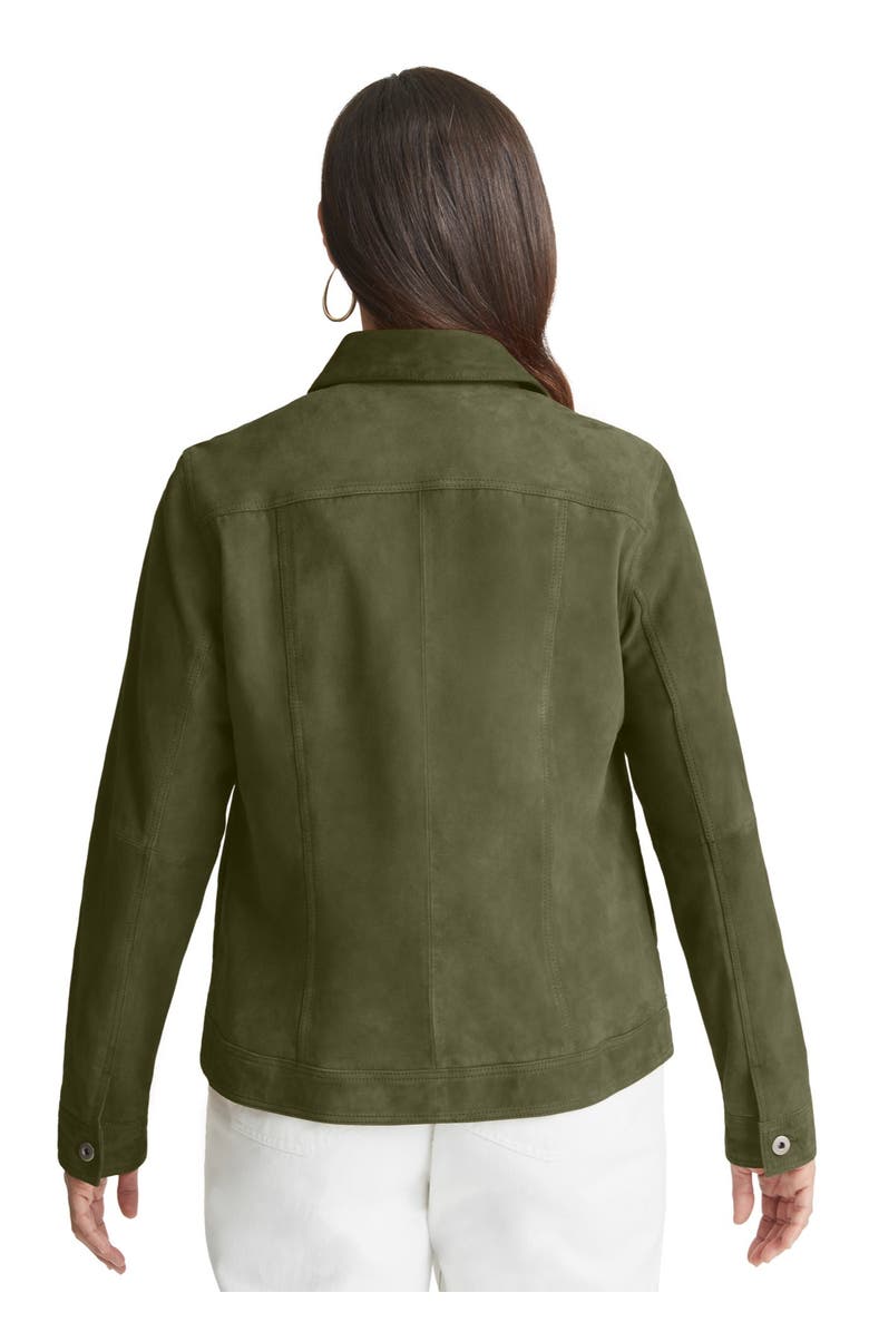 Jessica London Suede Jean Jacket, Alternate, color, 