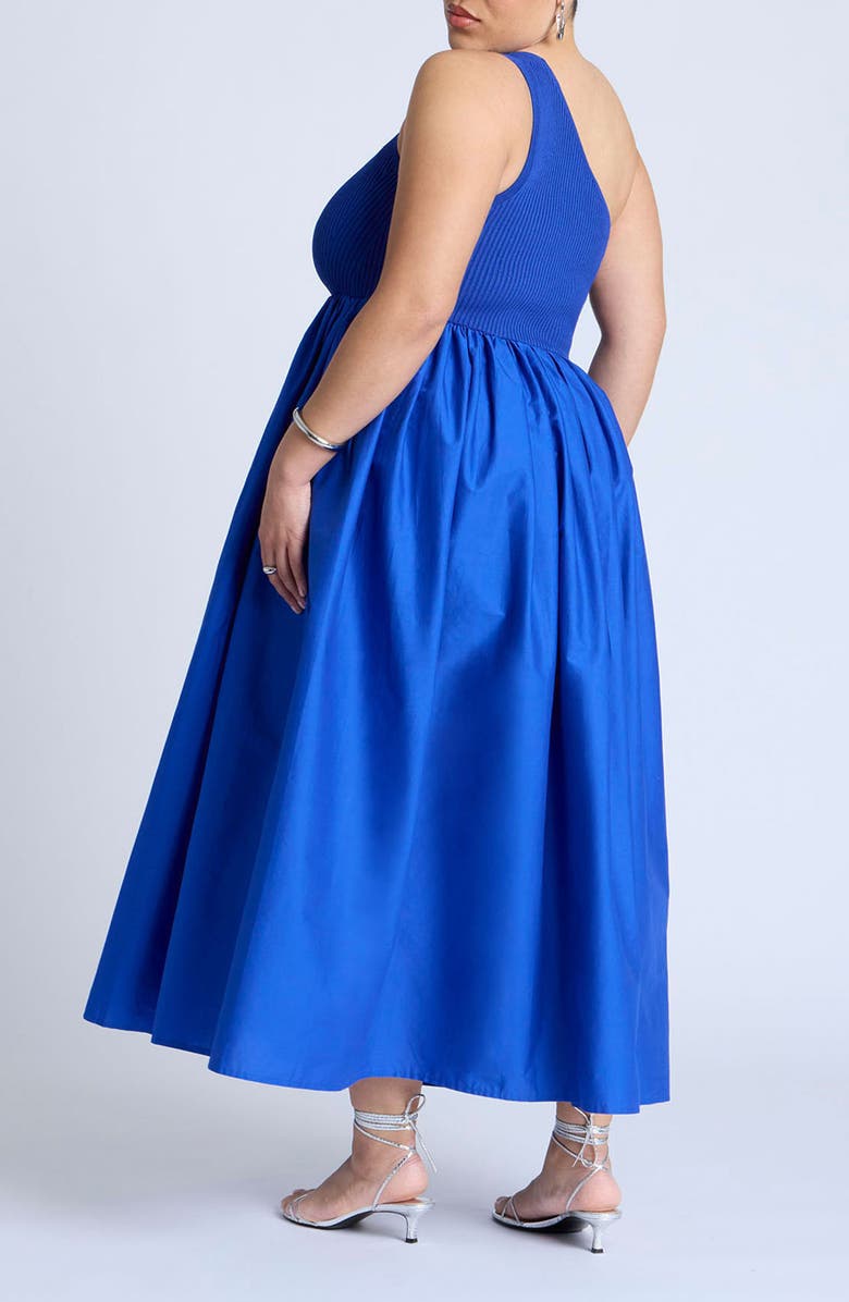 ELOQUII Mixed Media Maxi Dress, Alternate, color, 