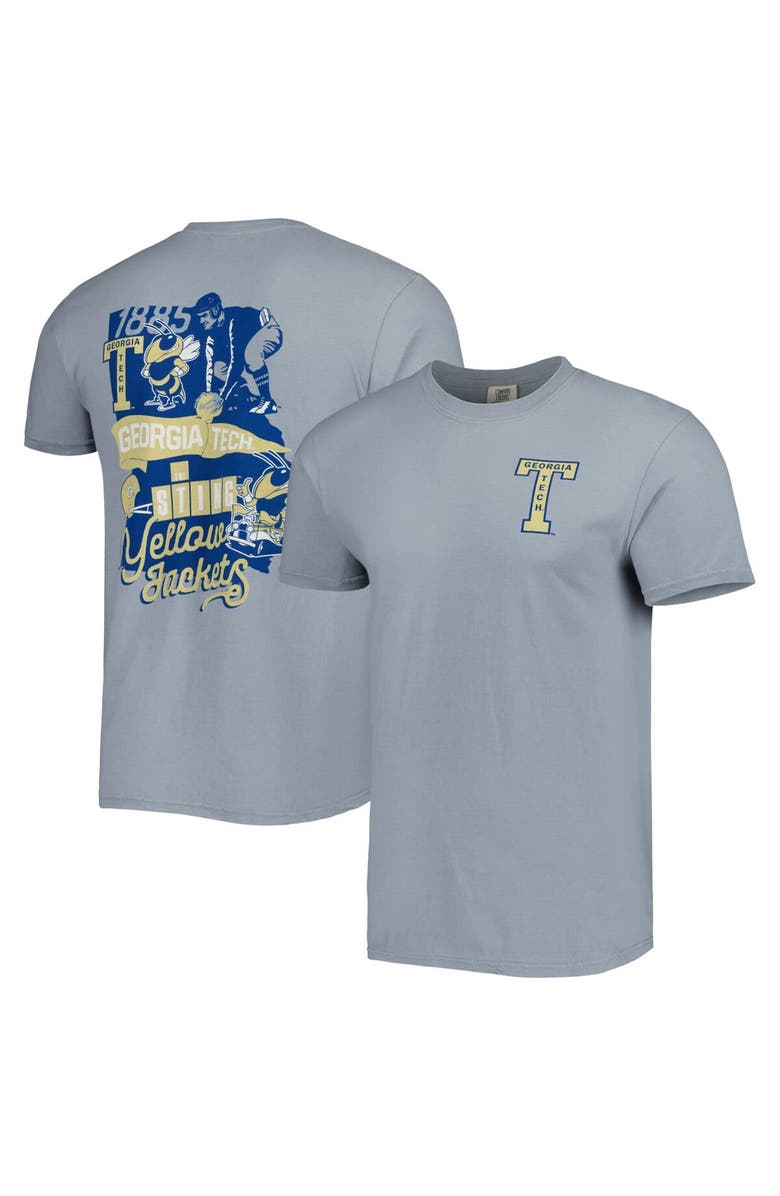 IMAGE ONE Men's Graphite Georgia Tech Yellow Jackets Vault State Comfort T-Shirt, Main, color, 