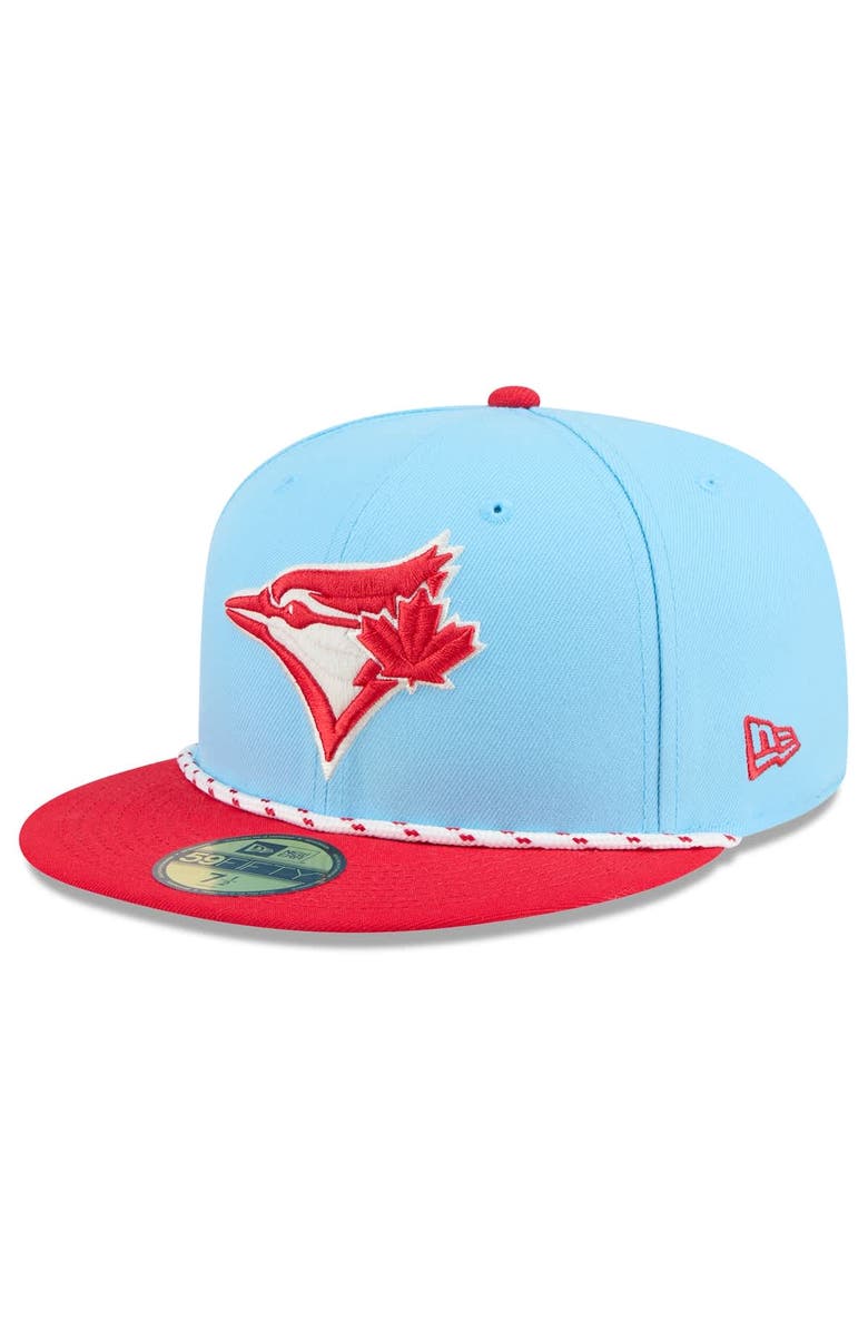 New Era Men's New Era Light Blue/Red Toronto Blue Jays 2025 Canada Day 59FIFTY Fitted Hat, Alternate, color, 