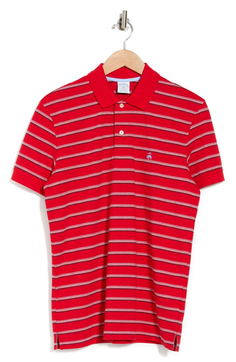 Brooks Brothers Stripe Print Polo, Alternate, color,