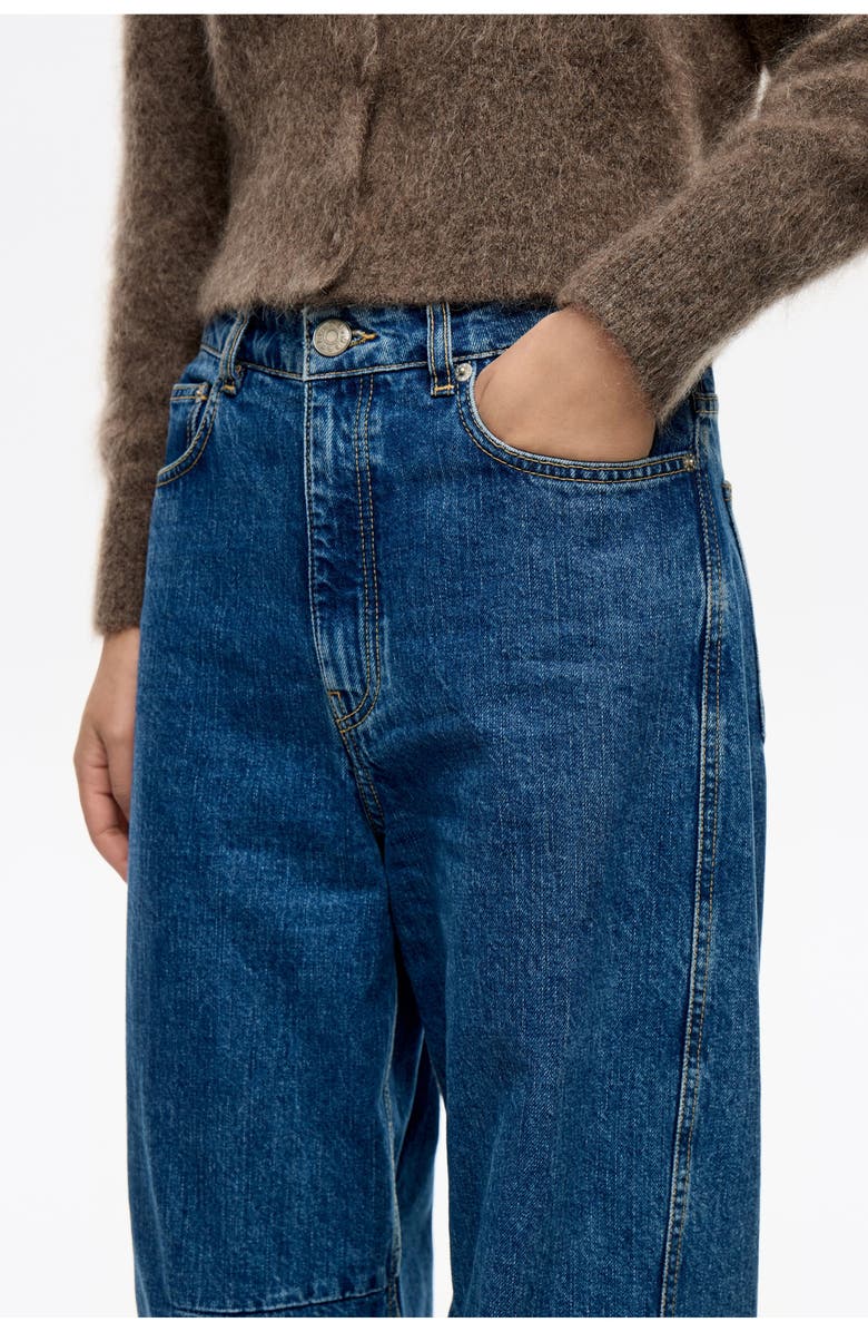 Bimba y Lola Mid-Rise Barrel Jeans, Alternate, color, Medium Blue