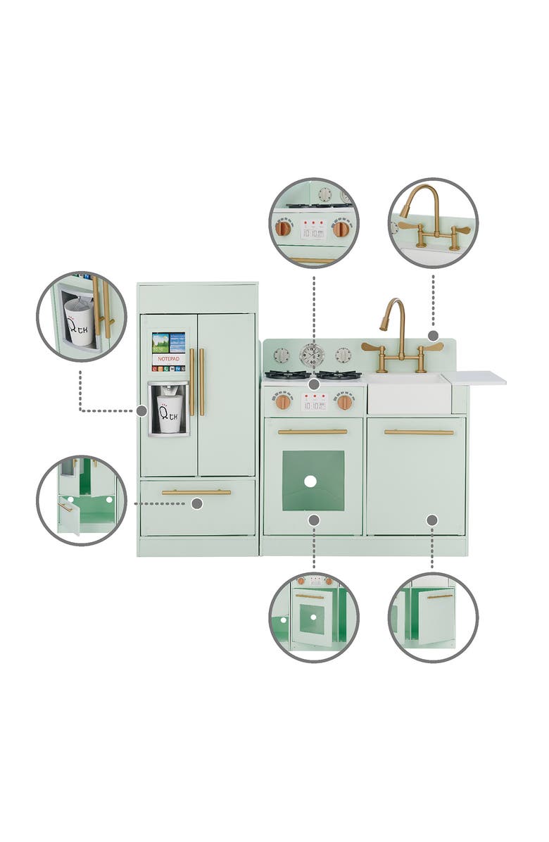 Teamson Kids Little Chef Modern Kitchen Playset, Alternate, color, Mint