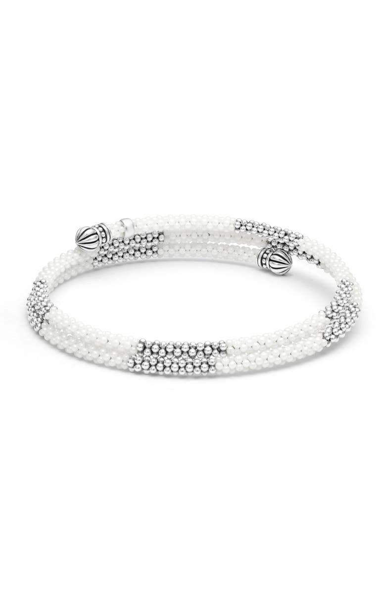 LAGOS White Caviar Coil Bangle, Main, color, 