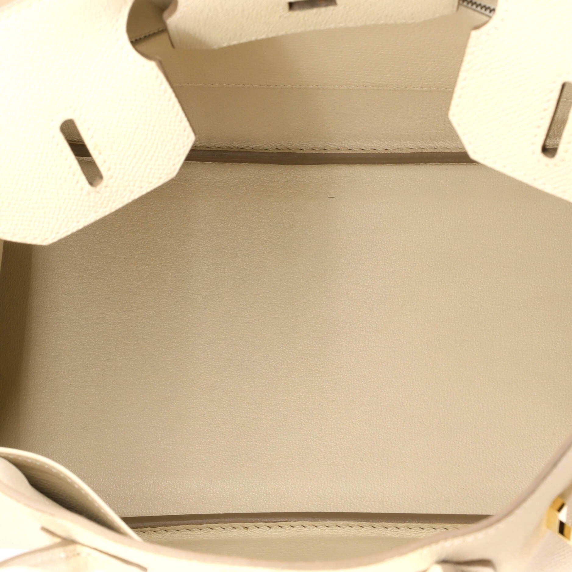 Birkin Handbag Light Epsom with Gold Hardware 30, Alternate, color, White