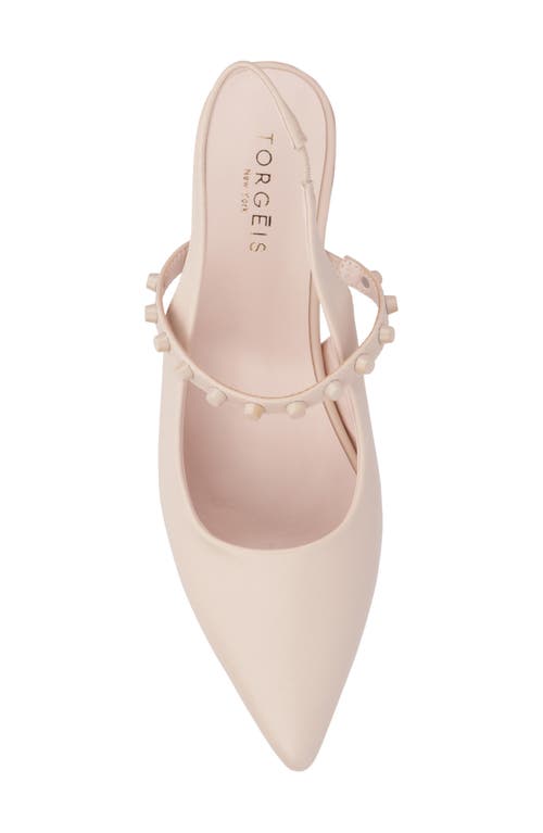 Torgeis Tamara Slingback Kitten Heel Pump In Beige