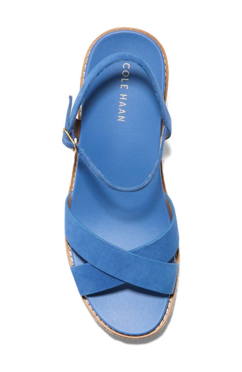 Cole Haan Silvee Espadrille Wedge Sandal In Dutch Blue Suede