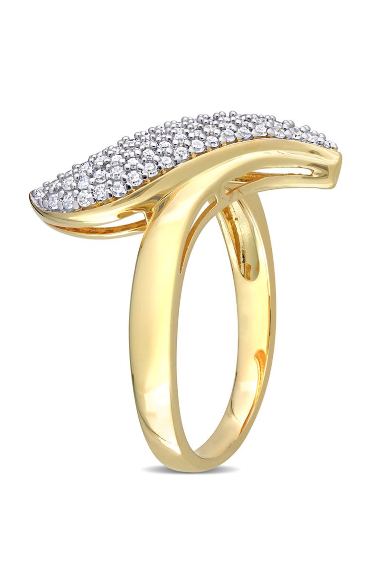 Diamond Swirl Ring Yellow-Plated Silver, Alternate, color, Yellow-Plated Sterling Silver