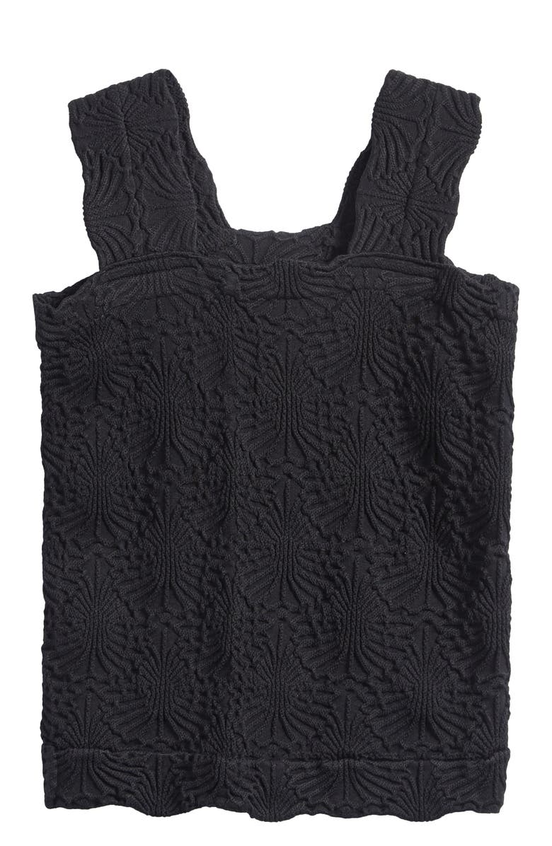 Vintage Havana Kids' Floral Textured Tank Top, Main, color, Black