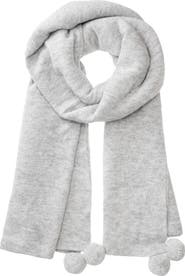 Lele Sadoughi After Party Pompom Baby Alpaca Blend Scarf