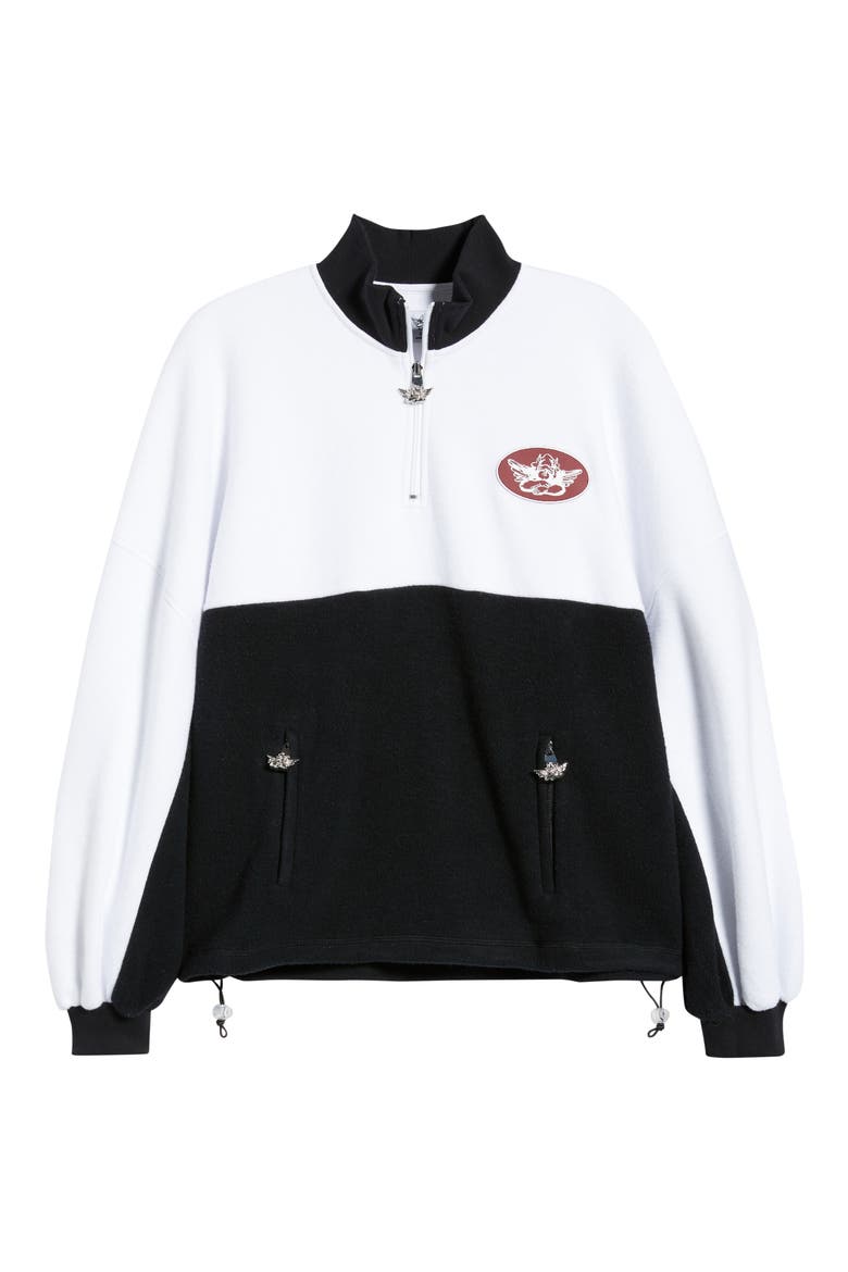 Sideline Colorblock Alex Half Zip Sweatshirt, Alternate, color, BLACK