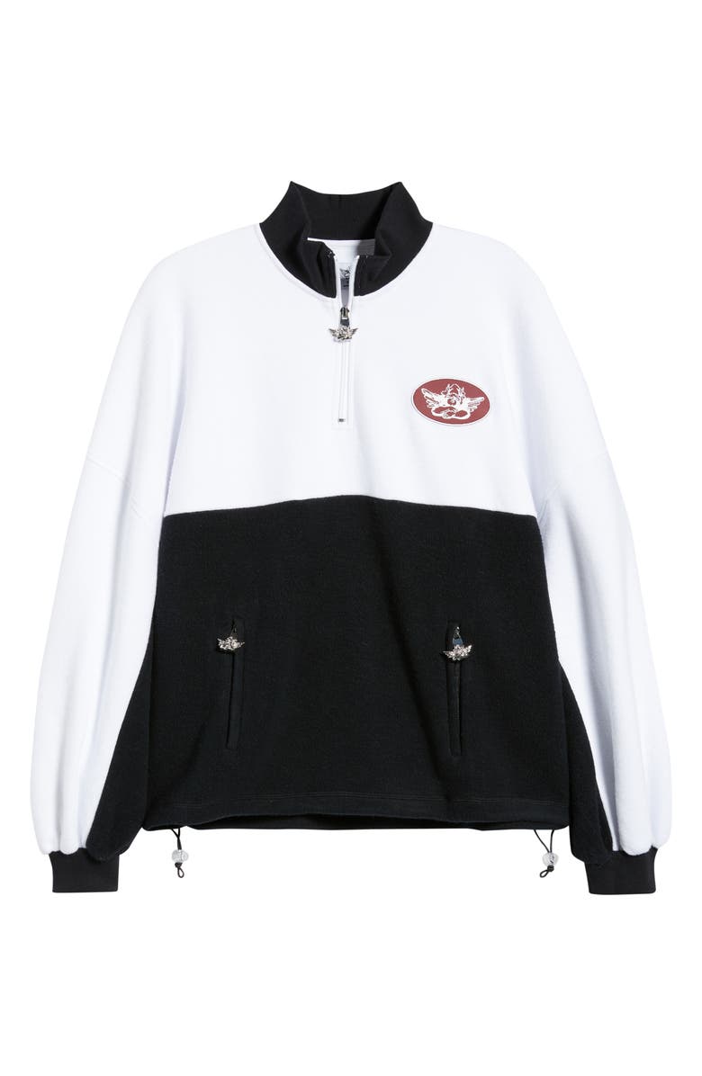 BOYS LIE Sideline Colorblock Alex Half Zip Sweatshirt, Alternate, color, Black