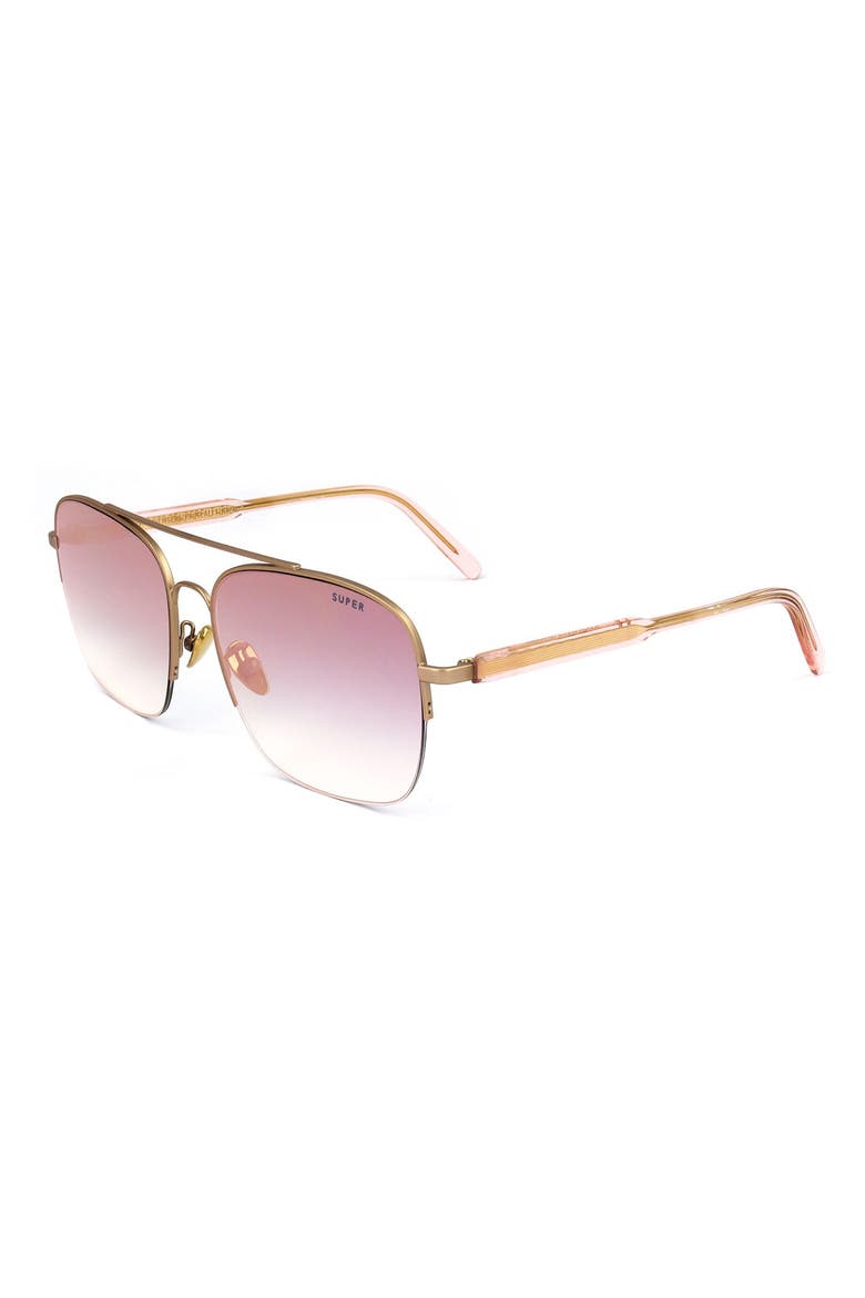 Gender Inclusive 60mm Square Sunglasses, Alternate, color, GOLD