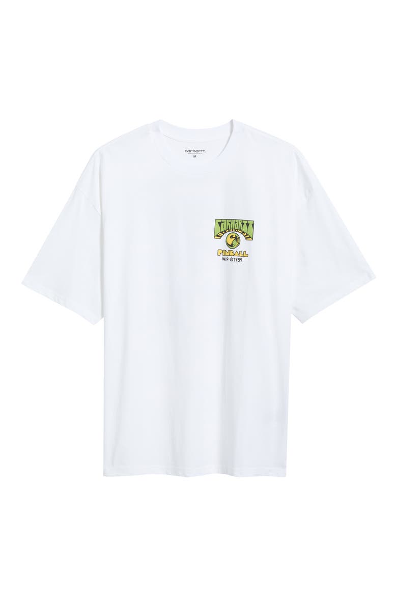 Organic Cotton Jersey Pinball Graphic T-Shirt, Alternate, color, WHITE
