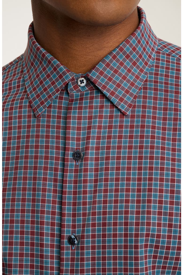 Slim Fit Tech Check Performance Button-Up Shirt, Alternate, color, INGRAM PLAID V4 C10
