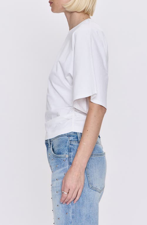 Pistola Veronica Drop Shoulder Cotton T-shirt In White
