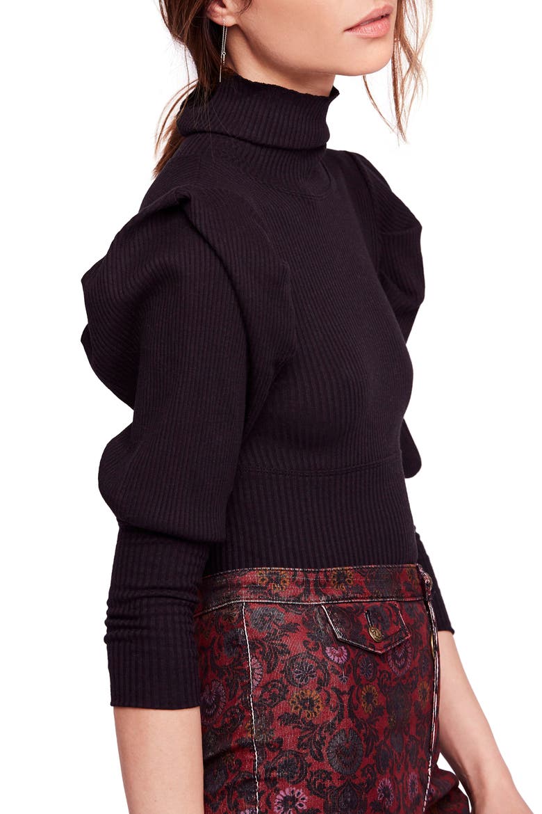 Lala Mock Neck Top, Alternate, color, BLACK