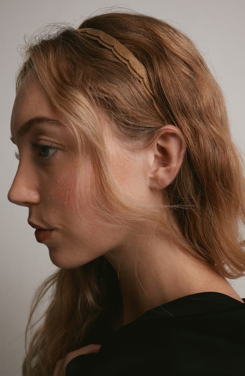 Lelet Ny Scallop Mesh Headband In Brown