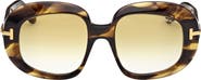 TOM FORD Icon 53mm Gradient Round Sunglasses