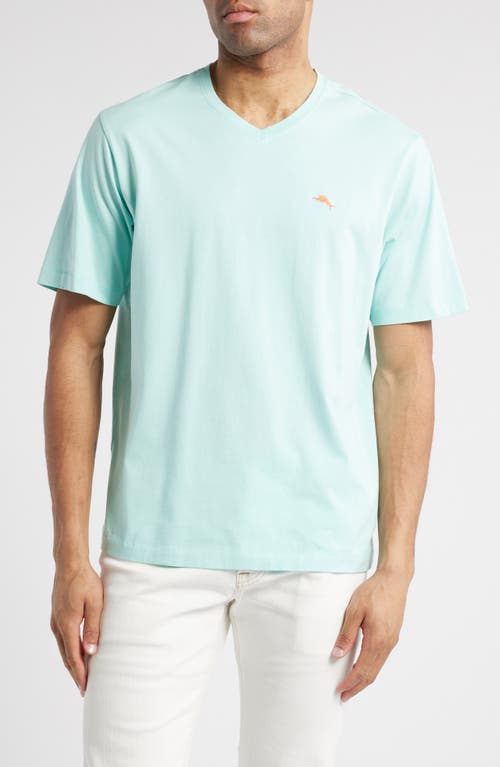 Tommy Bahama New Bali Skyline V-neck Pima Cotton T-shirt In Aquarius