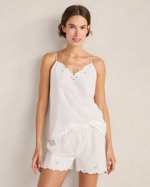 Cotton Poplin Embroidered Cami