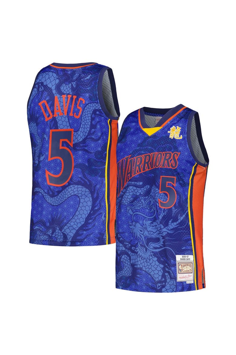 Men's Mitchell & Ness Baron Davis Royal Golden State Warriors 2006/07 Hardwood Classics Asian Heritage 6.0 Swingman Throwback Player Jersey, Main, color, Royal