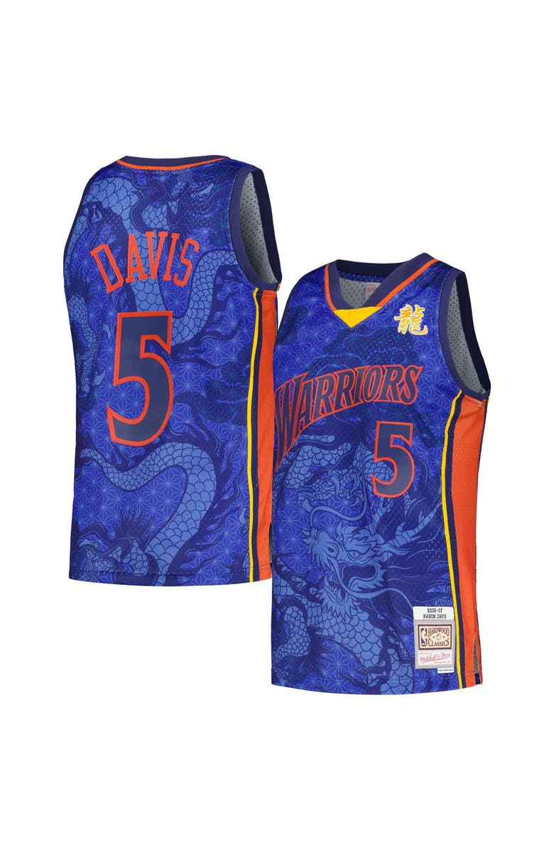 Mitchell & Ness Men's Mitchell & Ness Baron Davis Royal Golden State Warriors 2006/07 Hardwood Classics Asian Heritage 6.0 Swingman Throwback Player Jersey, Main, color, Royal