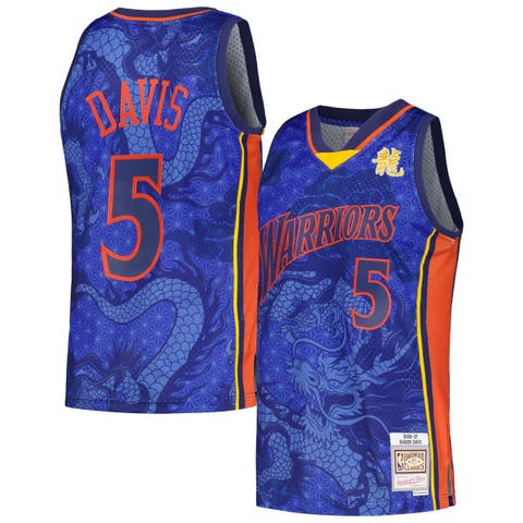 Men's Mitchell & Ness Baron Davis Royal Golden State Warriors 2006/07 Hardwood Classics Asian Heritage 6.0 Swingman Throwback Player Jersey