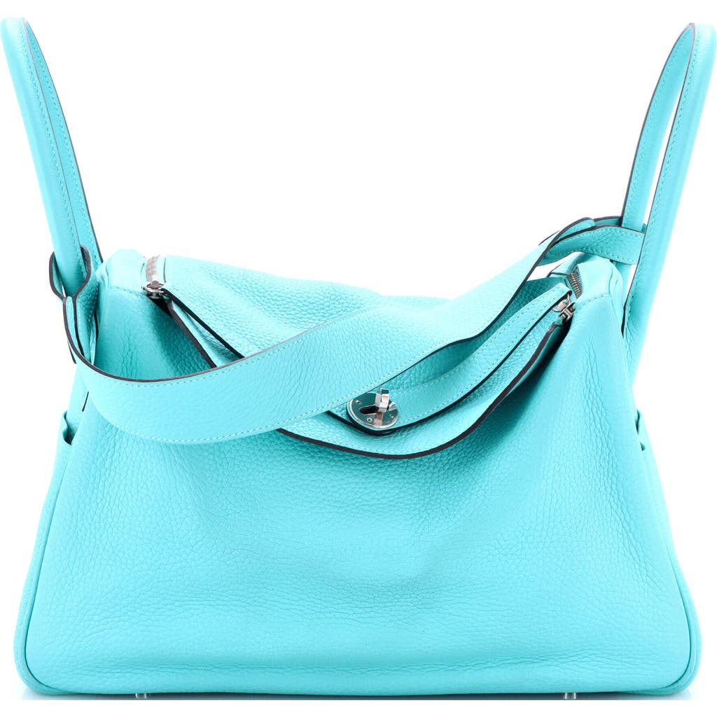 Pre-owned Hermes Hermes Lindy Bag Clemence 34 In Blue