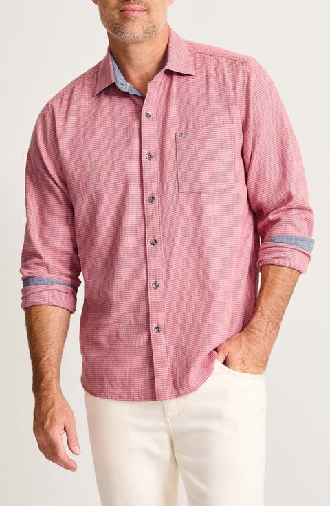 Dorado Stretch Cotton Button-Up Shirt