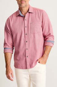 Tommy Bahama Dorado Stretch Cotton Button-Up Shirt