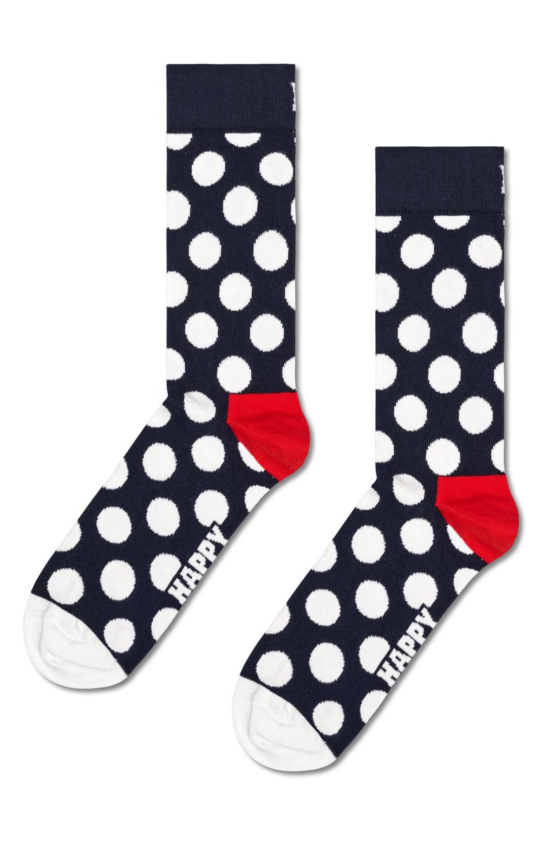 Happy Socks Assorted 3-Pack Optic Filled Crew Socks, Alternate, color, Navy