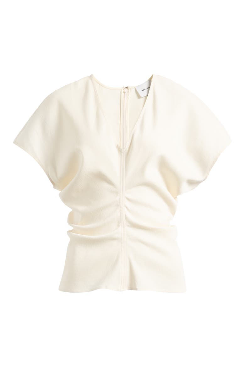 Ginie Ruched Cap Sleeve Top, Main, color, CREAM