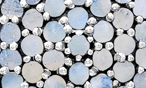 Samuel B. Pavé Moonstone Flower Pendant Necklace In Metallic