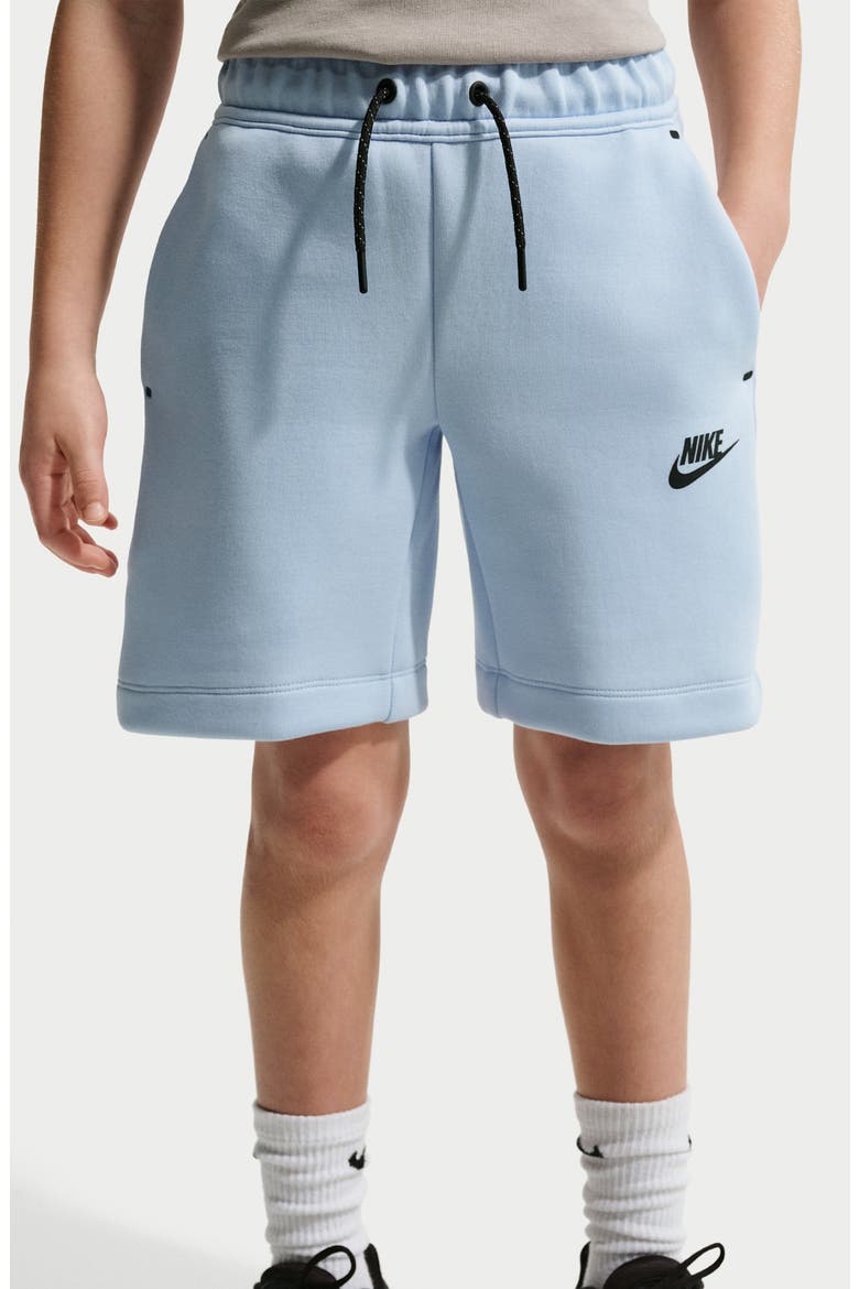Kids' Fleece Shorts, Alternate, color, HYDROGEN BLUE/ BLACK