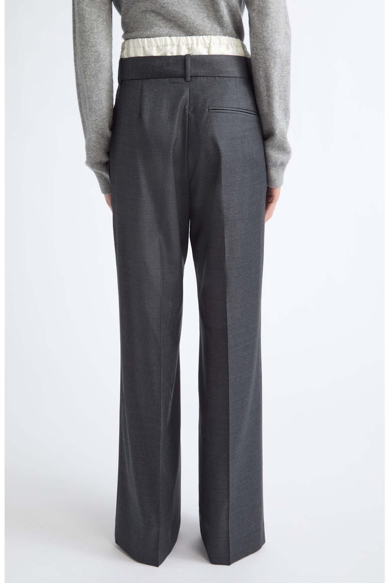 Boxer Waist Wool Wide Leg Pants, Alternate, color, DARK GREY MELANGE